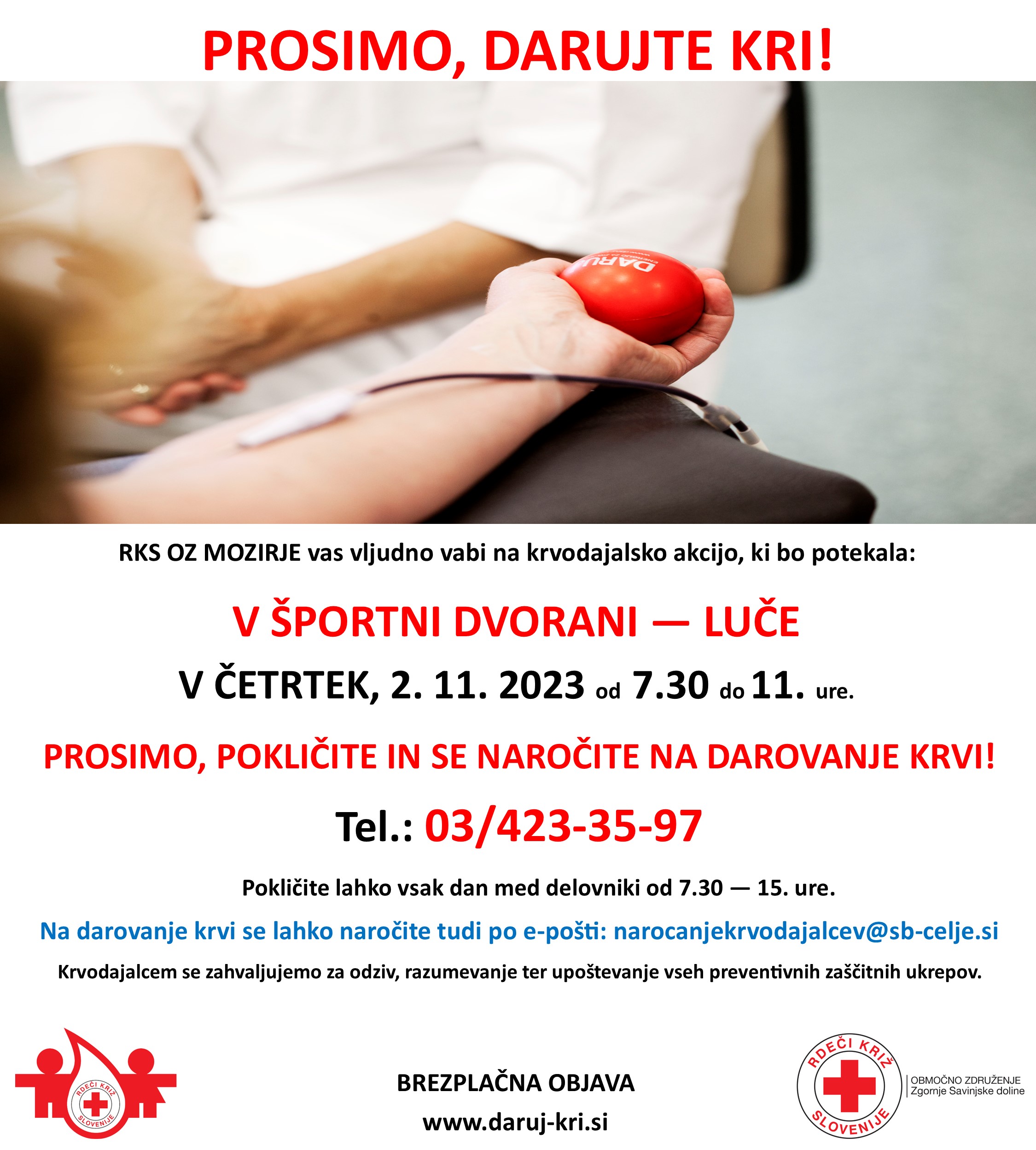 KA LUČE ŠPORTNA DVORANA RK MOZIRJE 2 11 2023